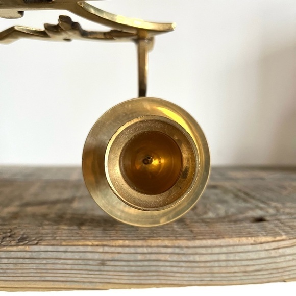 Brass Christmas Tree double candle holder - Picture 5 of 5